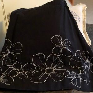 Black Flower Skirt